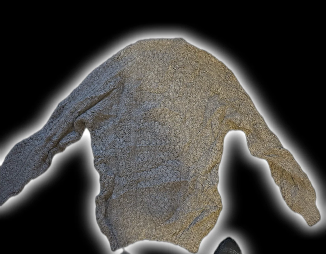 Grå stickad tröja från Donegal Woollen Mill - 2