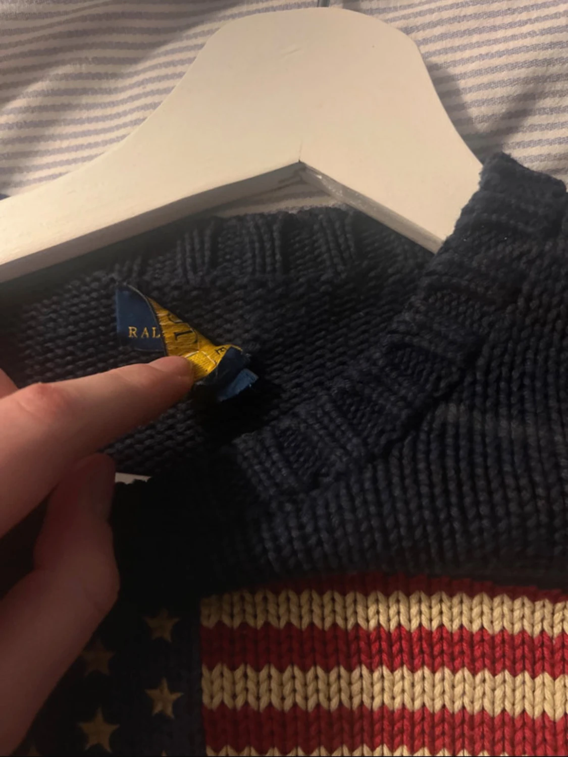 Mörkblå stickad tröja Polo Ralph Lauren - 4