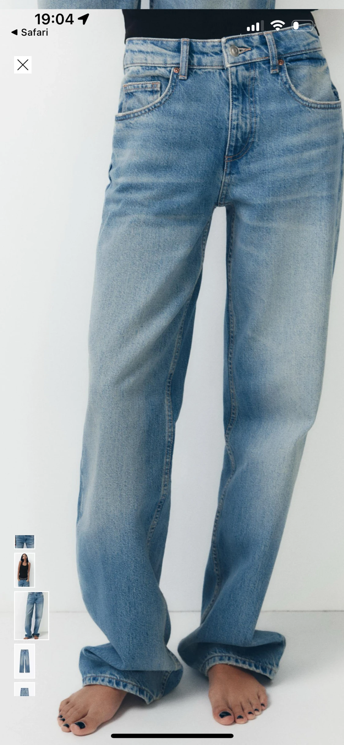 Zara wide jeans medelhög midja  - 1