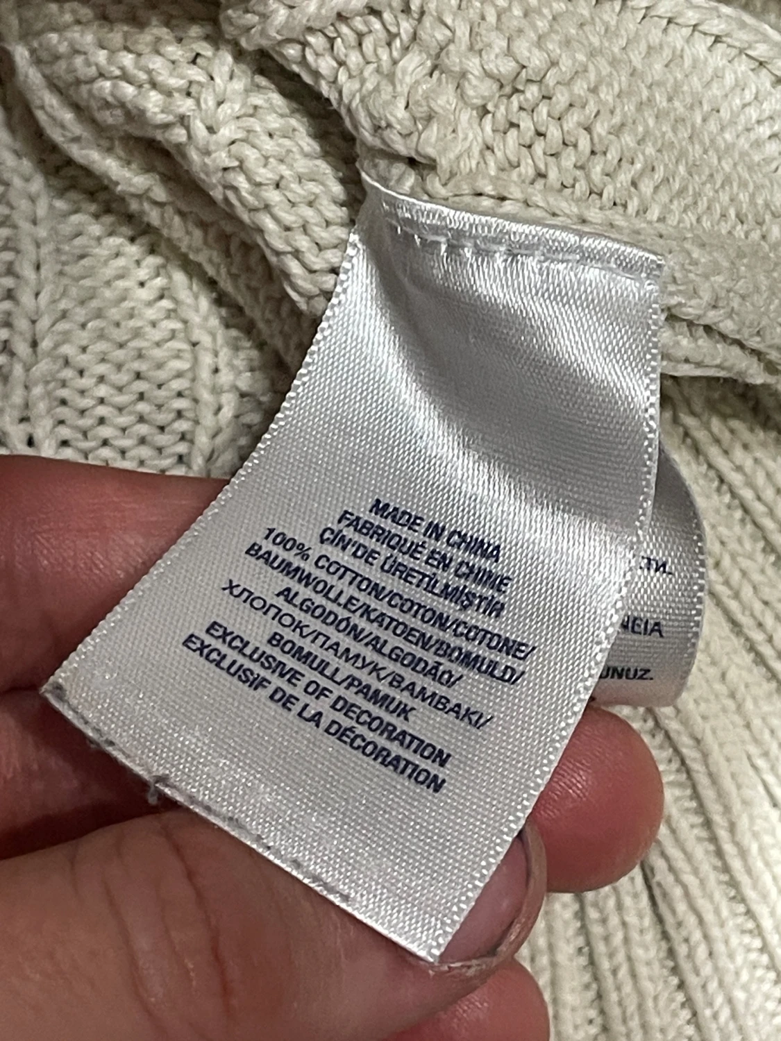 Vit kabelstickad tröja från Polo Ralph Lauren - 5