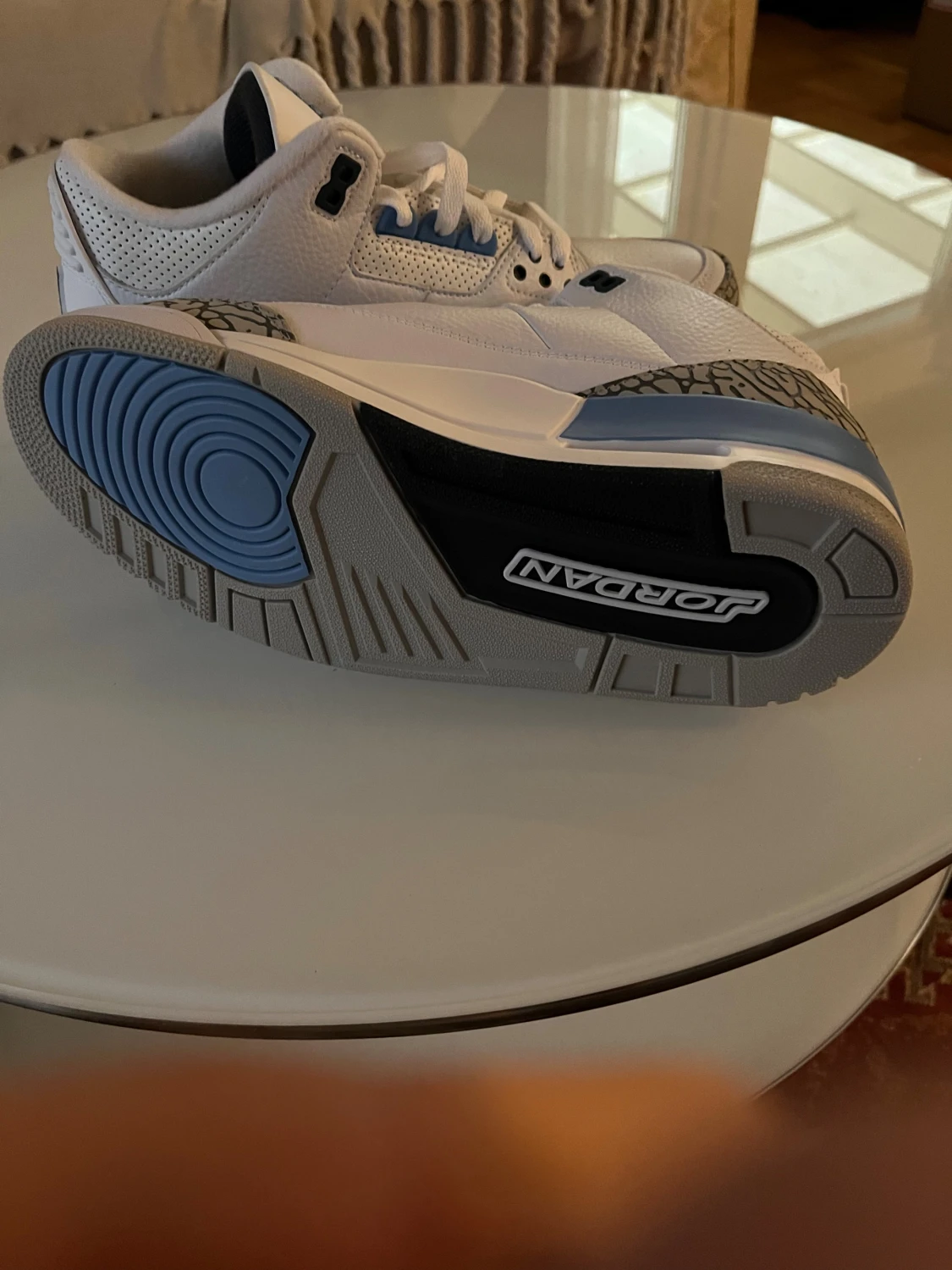 Nike Air Jordan 3 vit/blå - 1