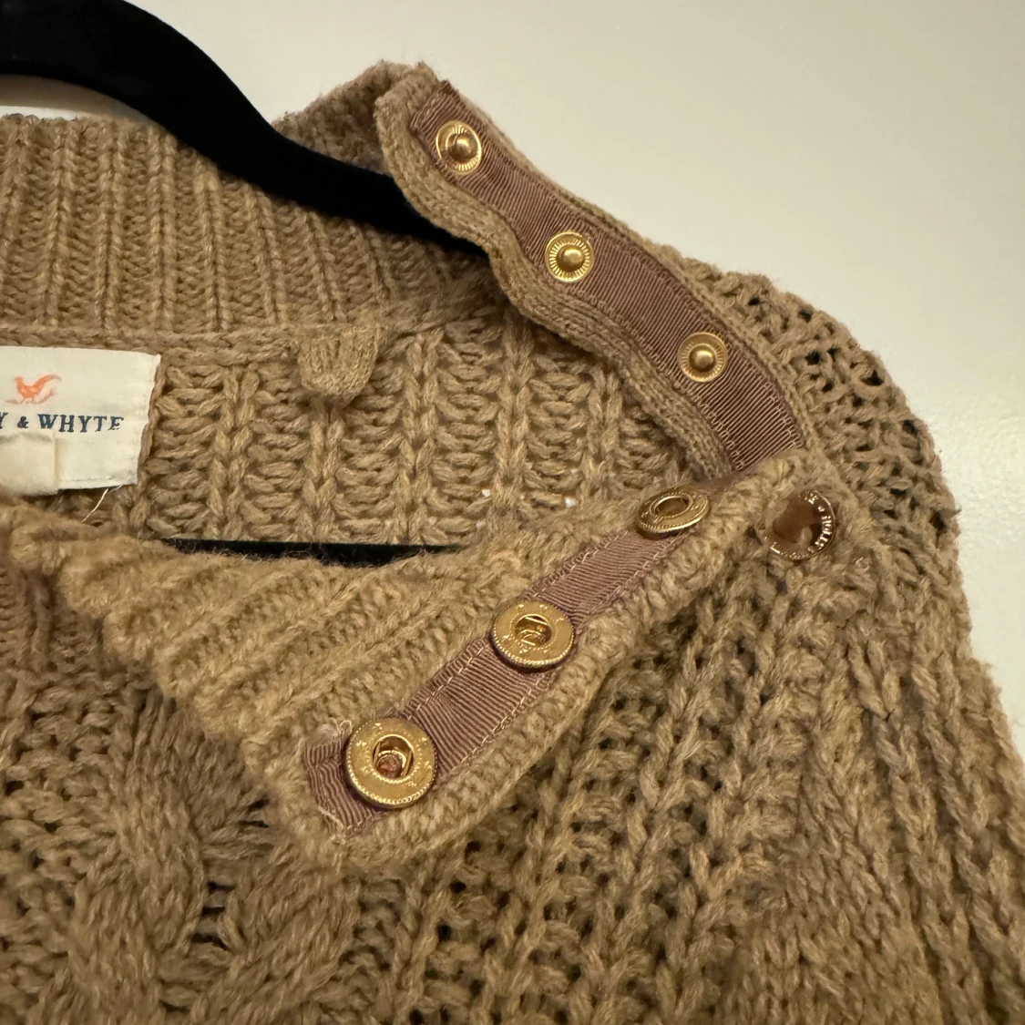 Beige stickad tröja - 3