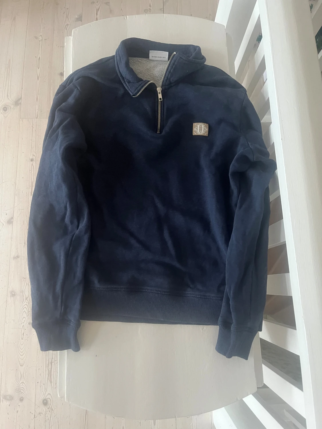 Marinblå half zip fleece Les Deux - 1