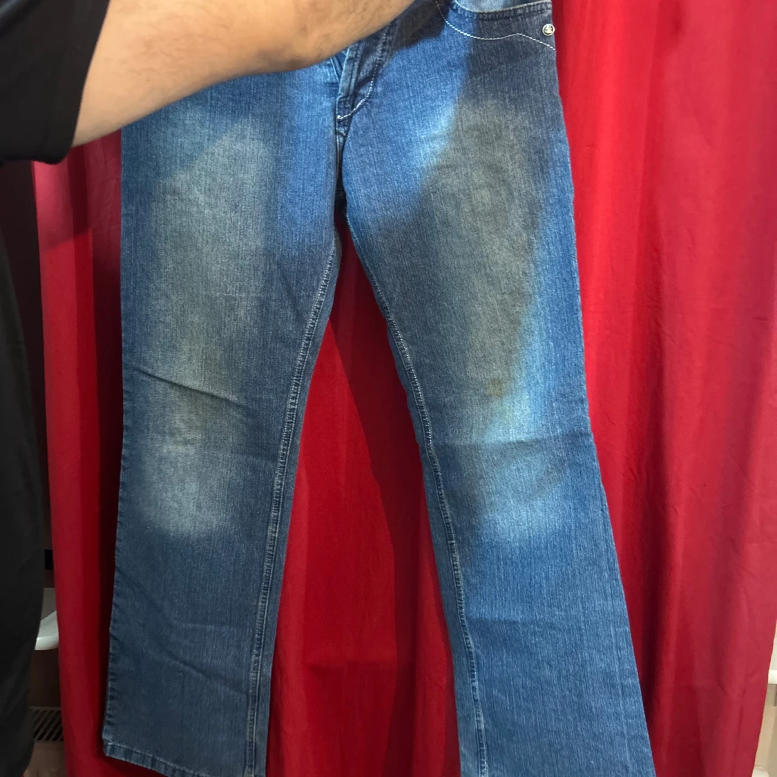 Blå baggy jeans från Jouhka, strl 48 - 1