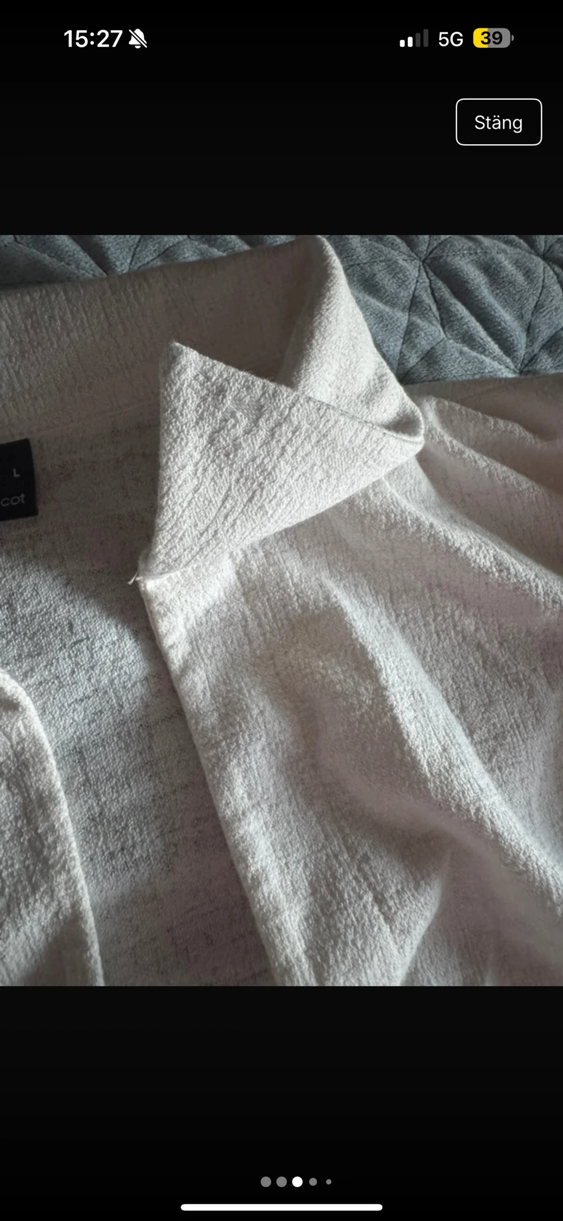 Vit knyt-skjorta med snören - 2