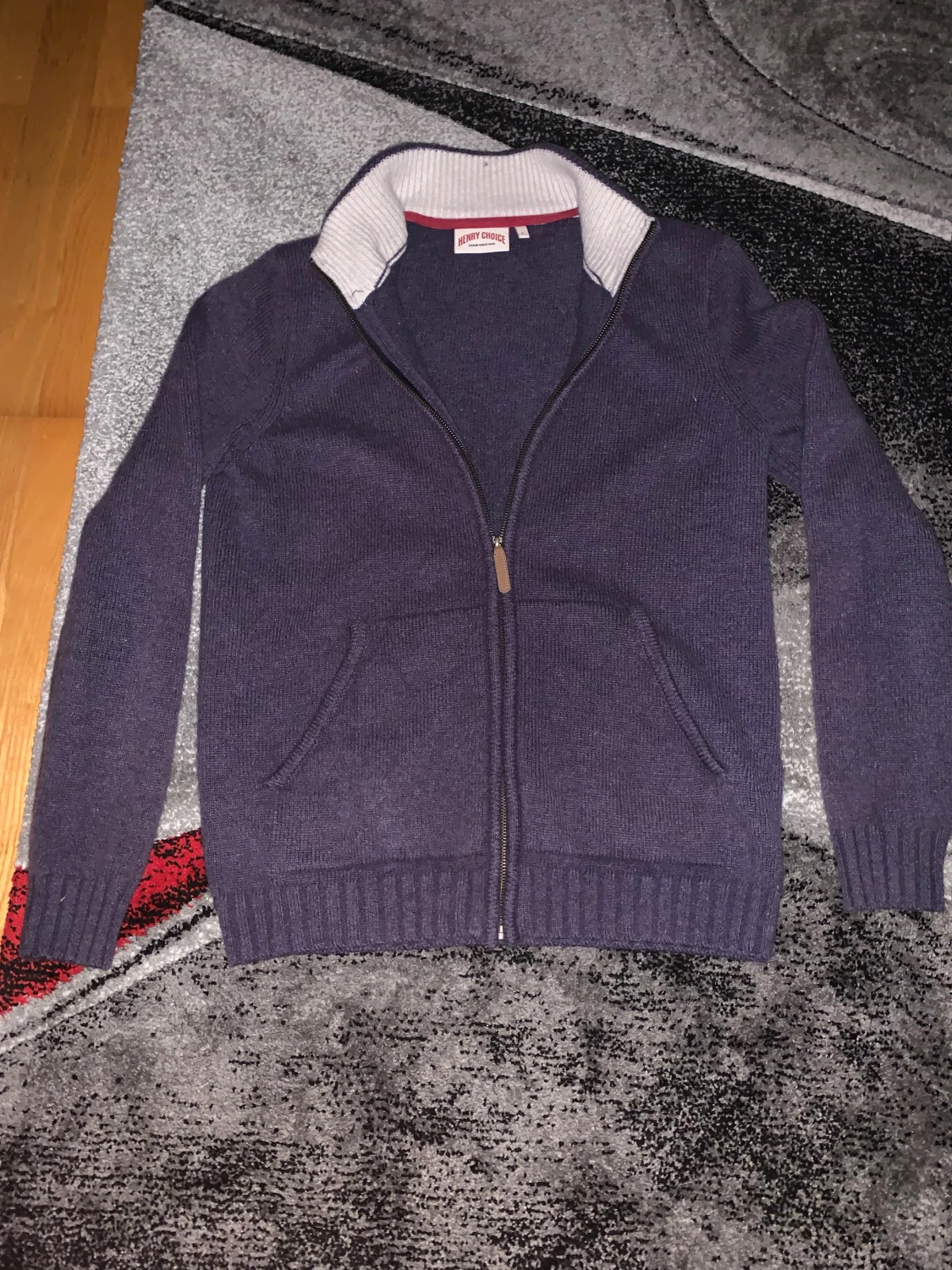 Mörkblå stickad kofta från Henry Choice - 2