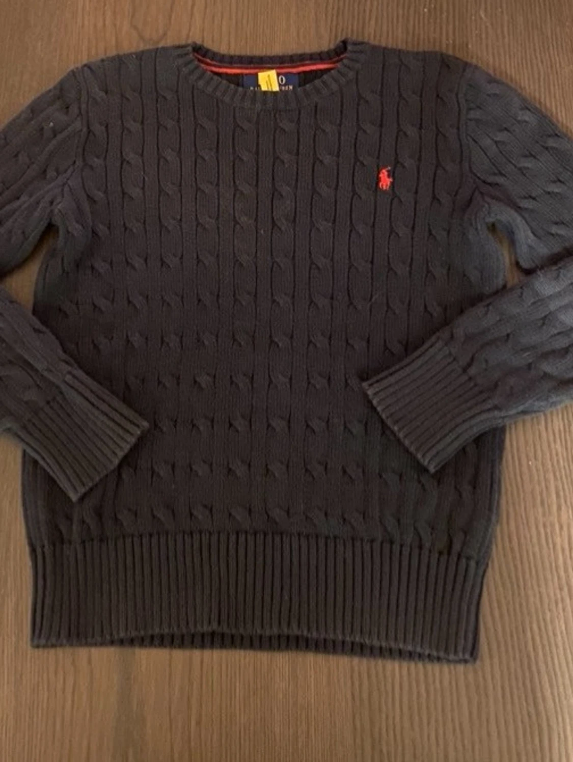 Mörkblå stickad tröja Polo Ralph Lauren