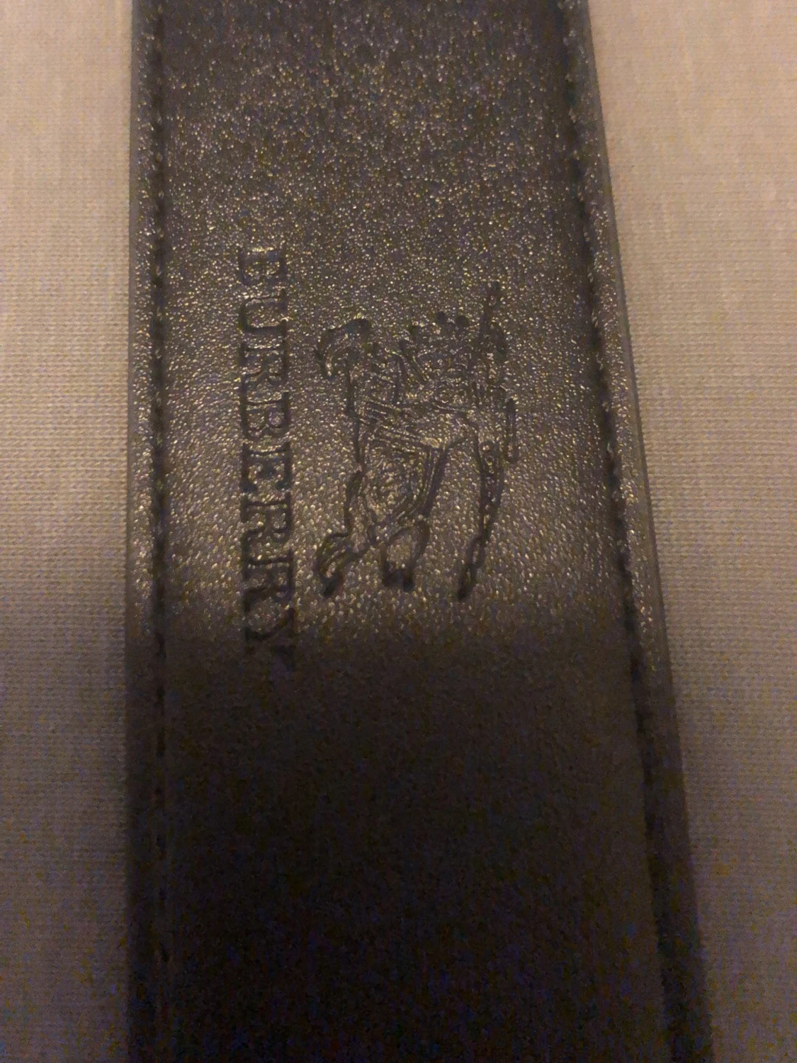 Rutig Burberry skärp i skinn - 2