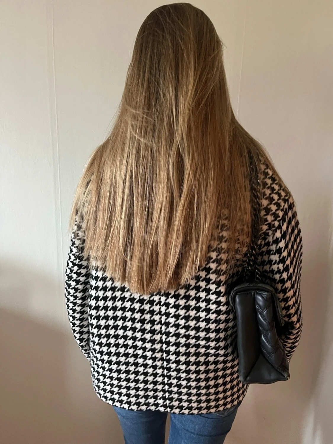 Hundtandsmönstrad jacka - 3