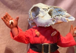 Tomte med rådjursskalle och rådjurständer - En unik tomte att pryda sitt hem med! Rådjurskalle som huvud och rådjurständer på händerna. Handnipples som pricken över i:et🙌