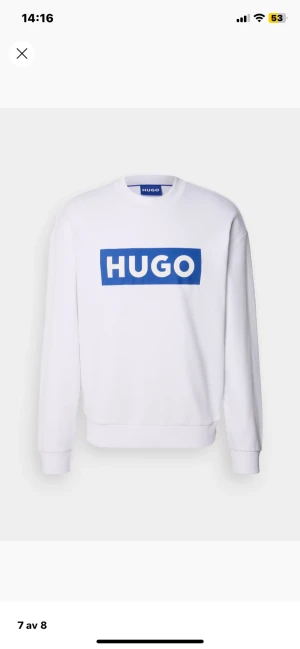 Vit Hugo sweatshirt storlek M - Vit sweatshirt från Hugo säljs 450kr storlek M