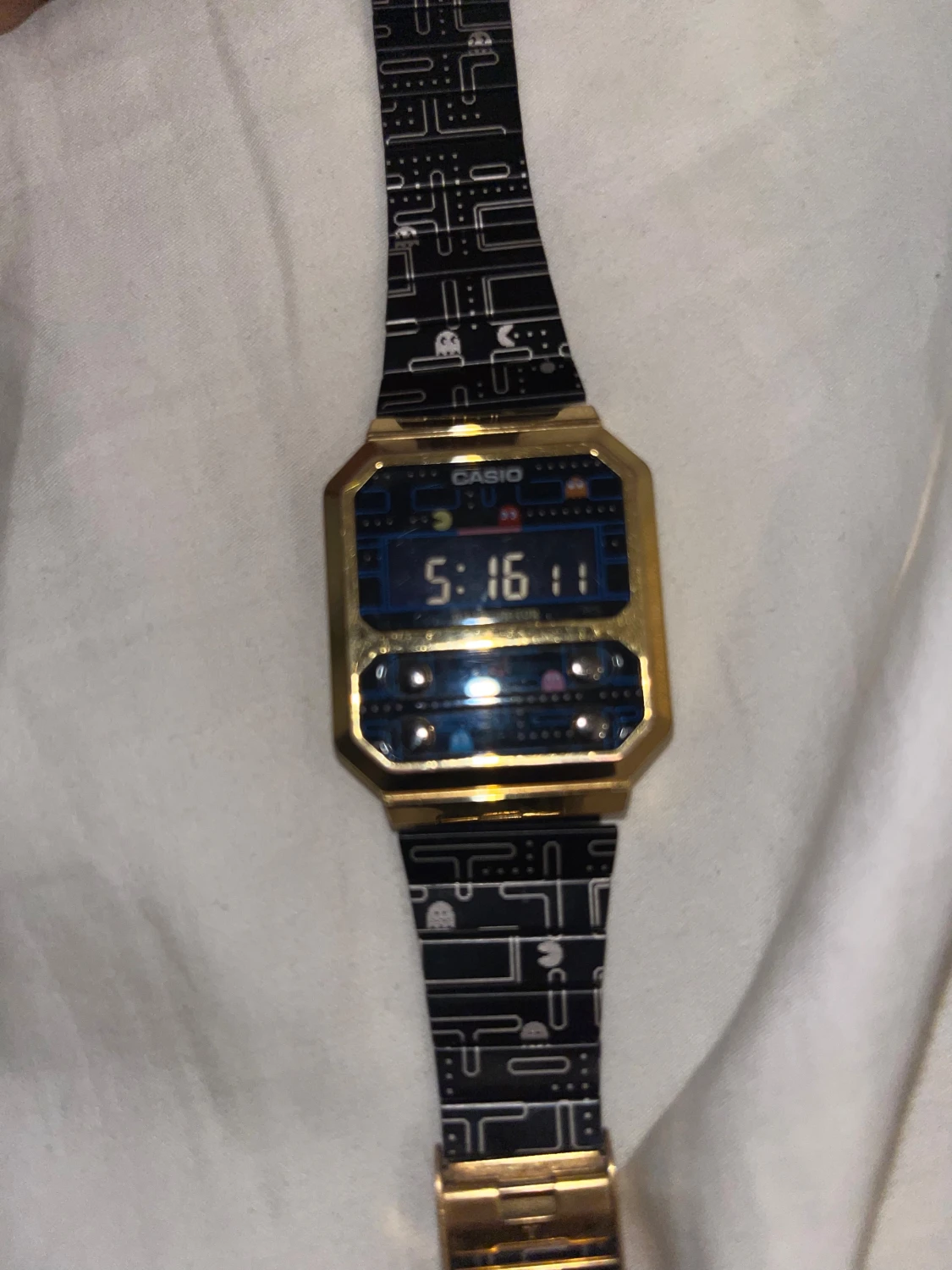 Casio Pac-Man digital klocka guld/svart - 5