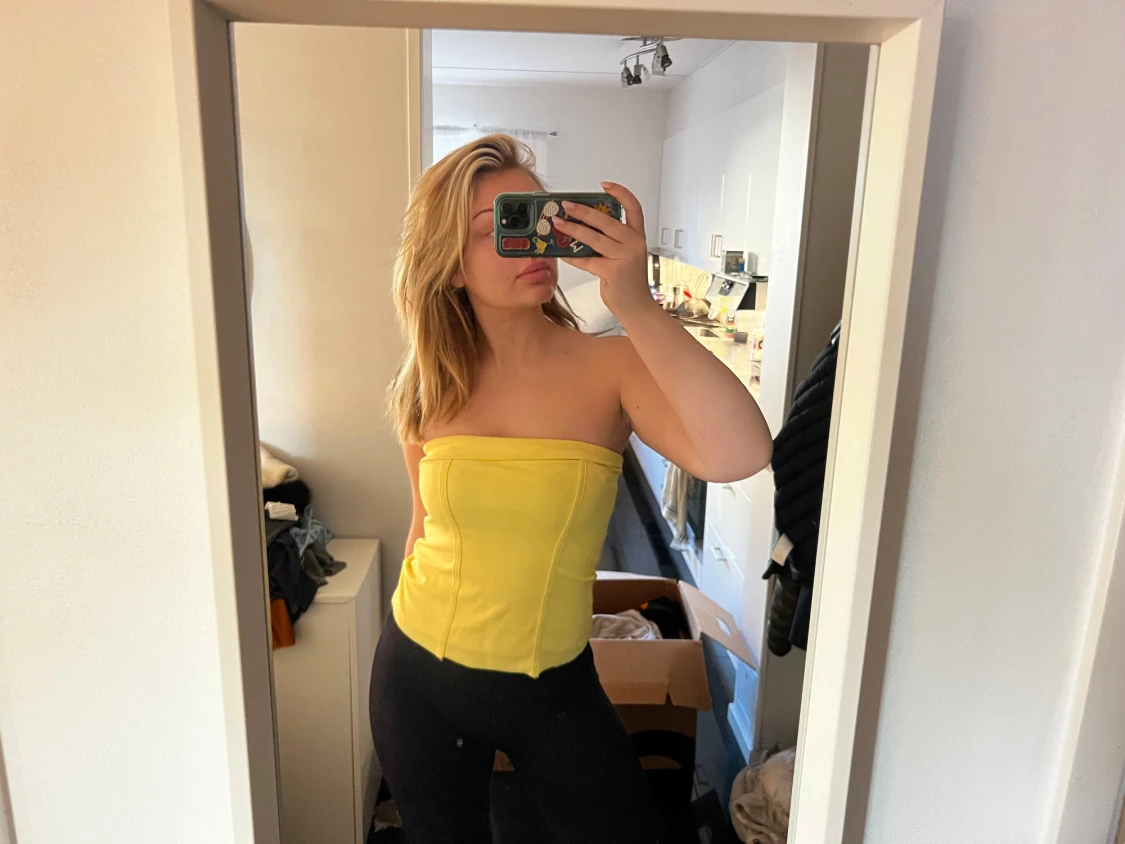 Gul korsett tubtopp