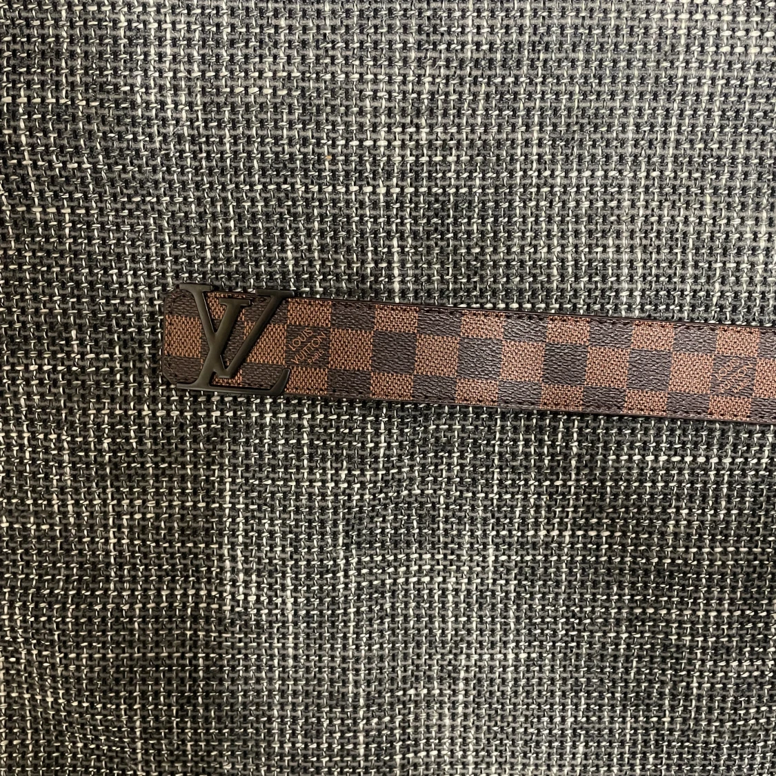 Louis Vuitton rutig skärp brun