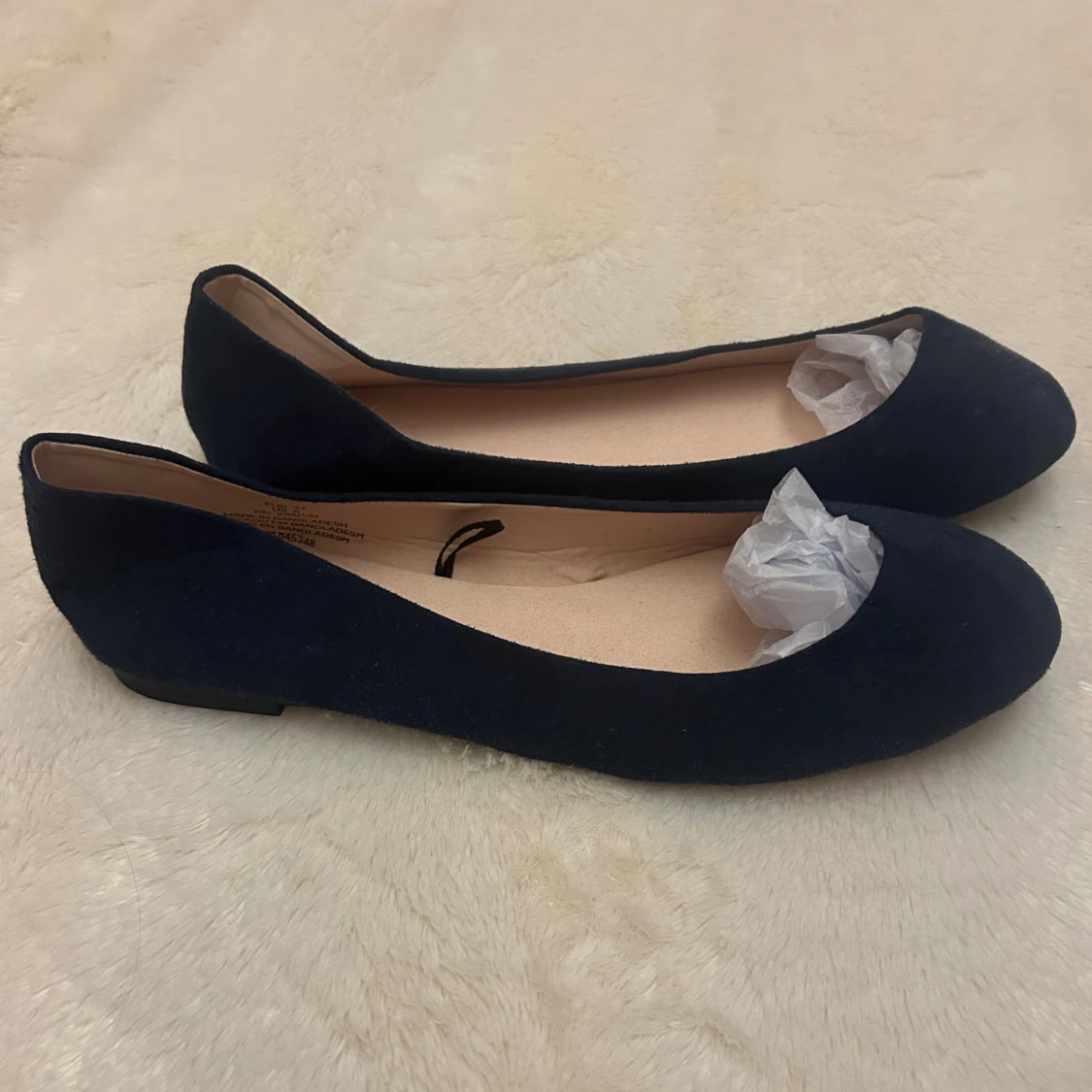 Mörkblå ballerinaskor från H&M