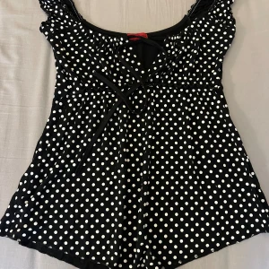 Polka dot coquette babydoll  - Polka dot milkmaid babydoll top