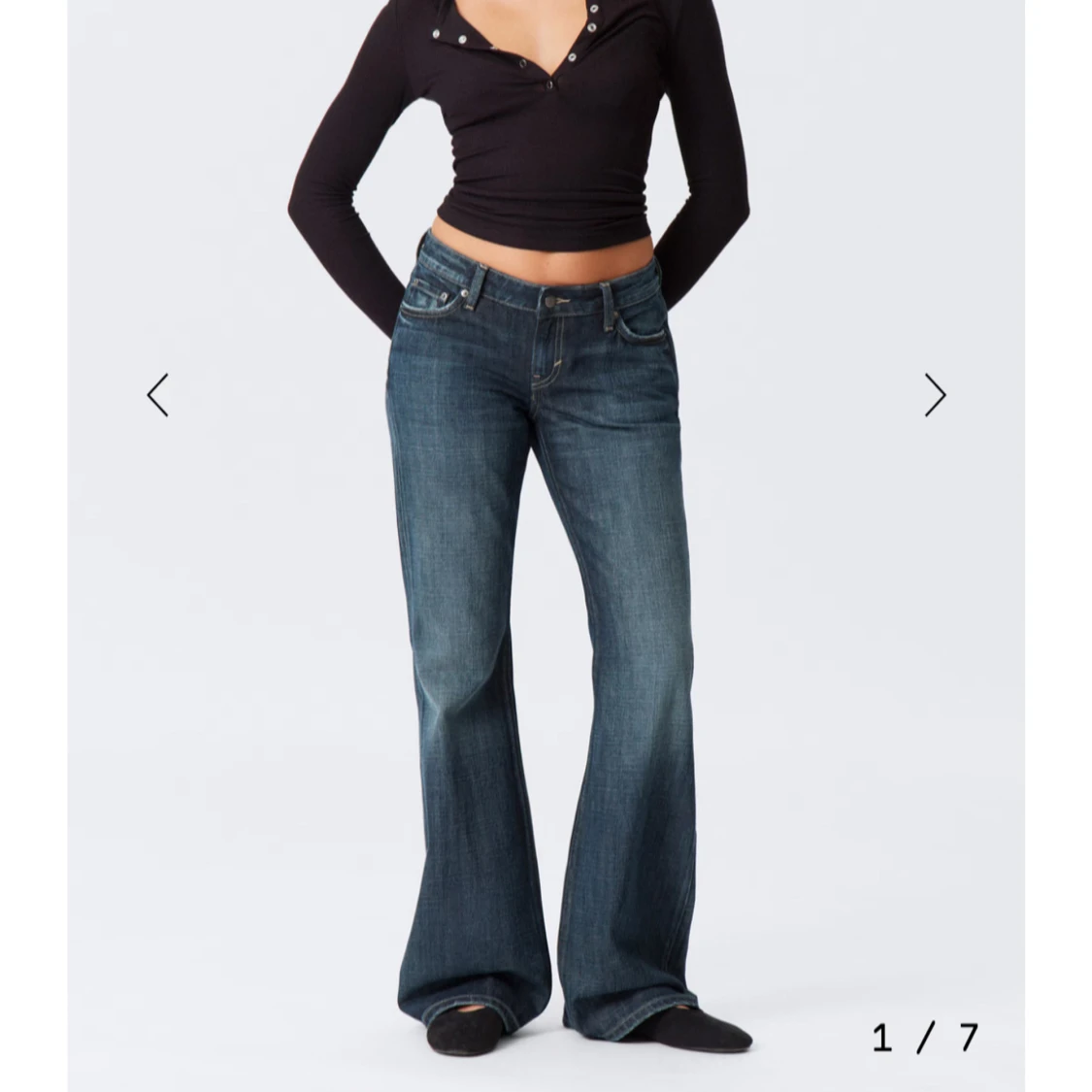 Lågmidjade Nova Ocean Blue Weekday jeans