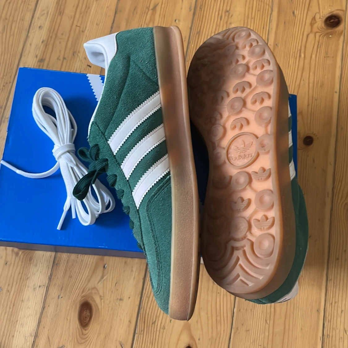 Adidas Gazelle indoor gröna sneakers mocka - 3