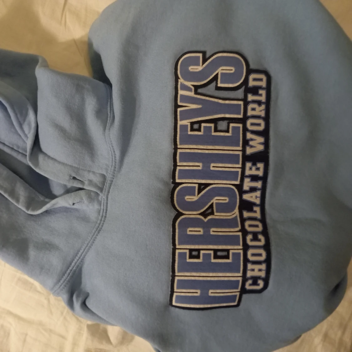 Ljusblå Hershey's hoodie - 1