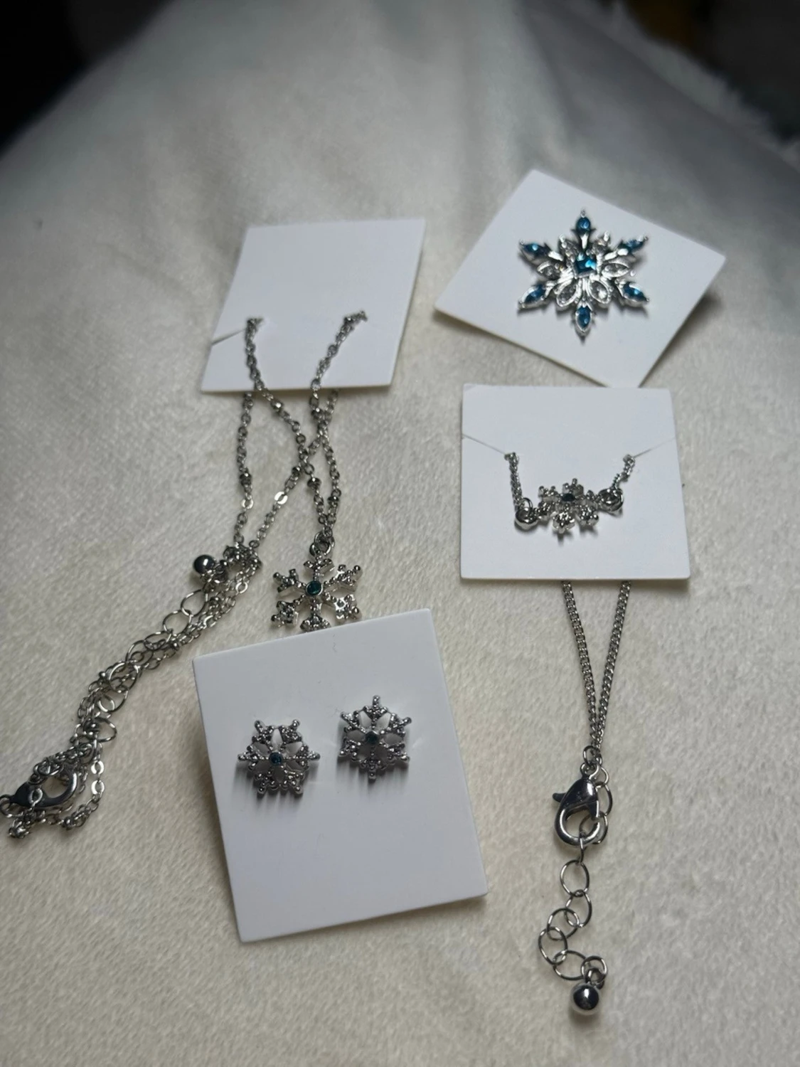 Snöflinge-Smyckeset – Halsband, Armband,berlock & Örhängen - 1