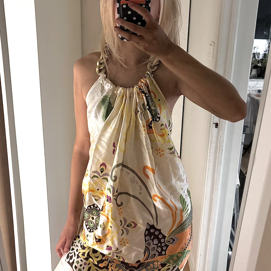 Blommig silkesklänning Amour de Pin'up - 1