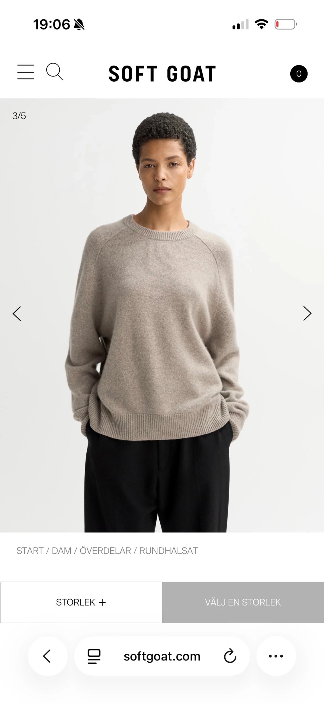 Beige kashmirtröja från Soft Goat - 3