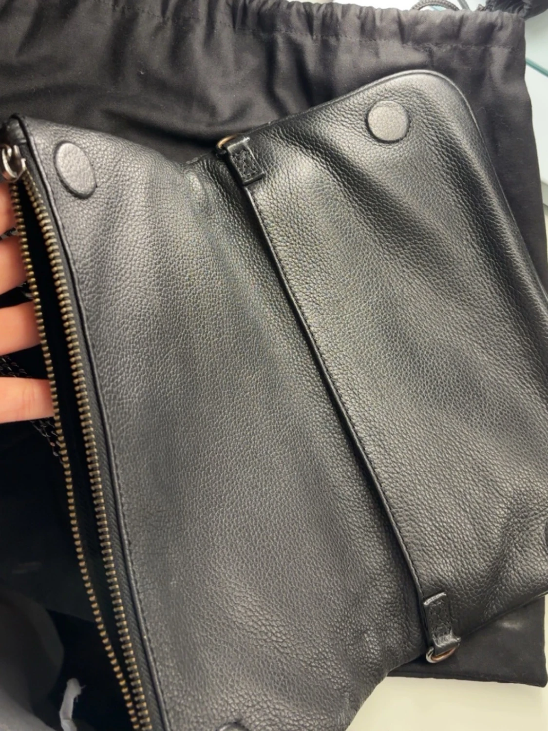 Svart kuvertväska Zadig & Voltaire skinn - 3