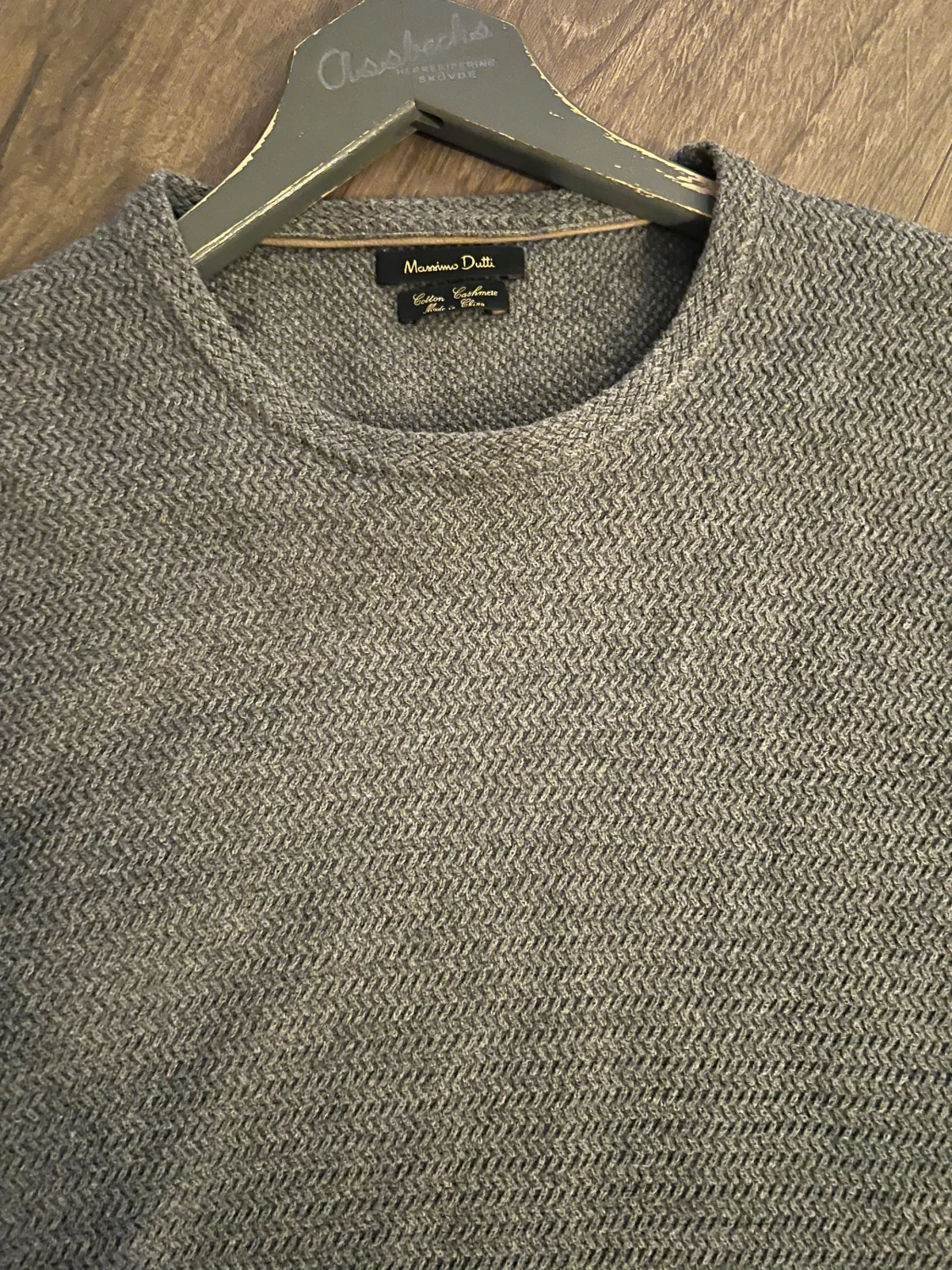 Grå stickad tröja Massimo Dutti - 3