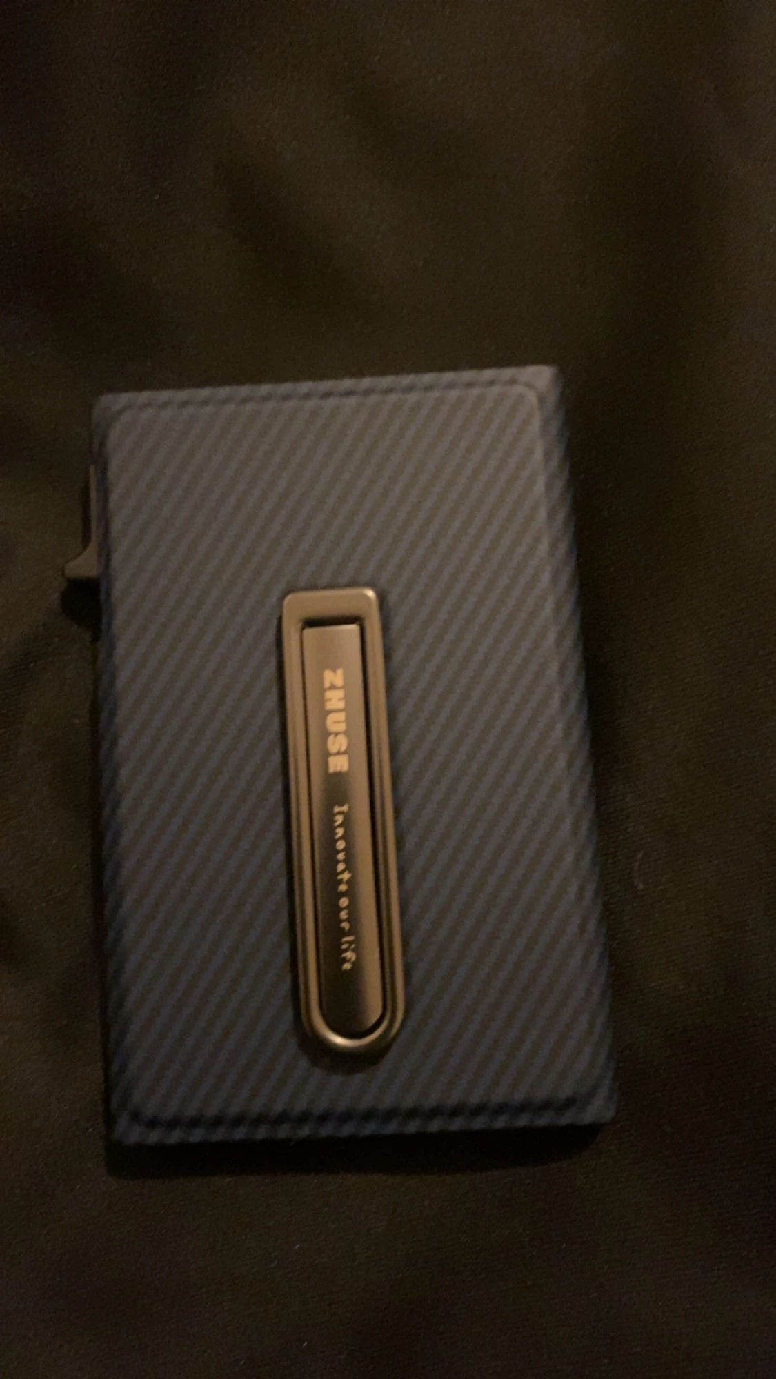 Blå randig plånbok från Zhuse - 1