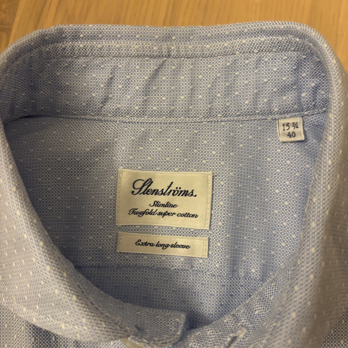 Blå slim fit skjorta från Stenströms - 1