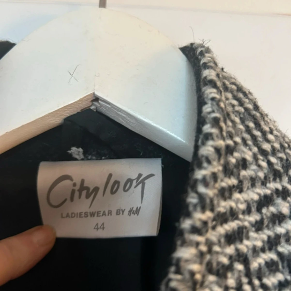 Rutig ullkappa från H&M Citylook - 1