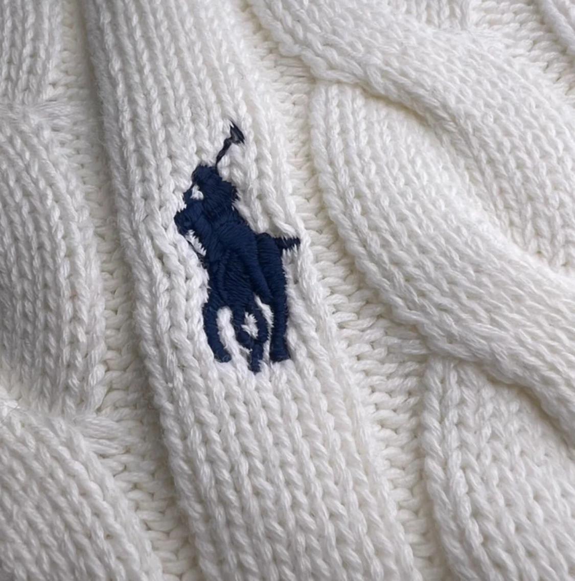 Vit stickad tröja från Polo Ralph Lauren - 4