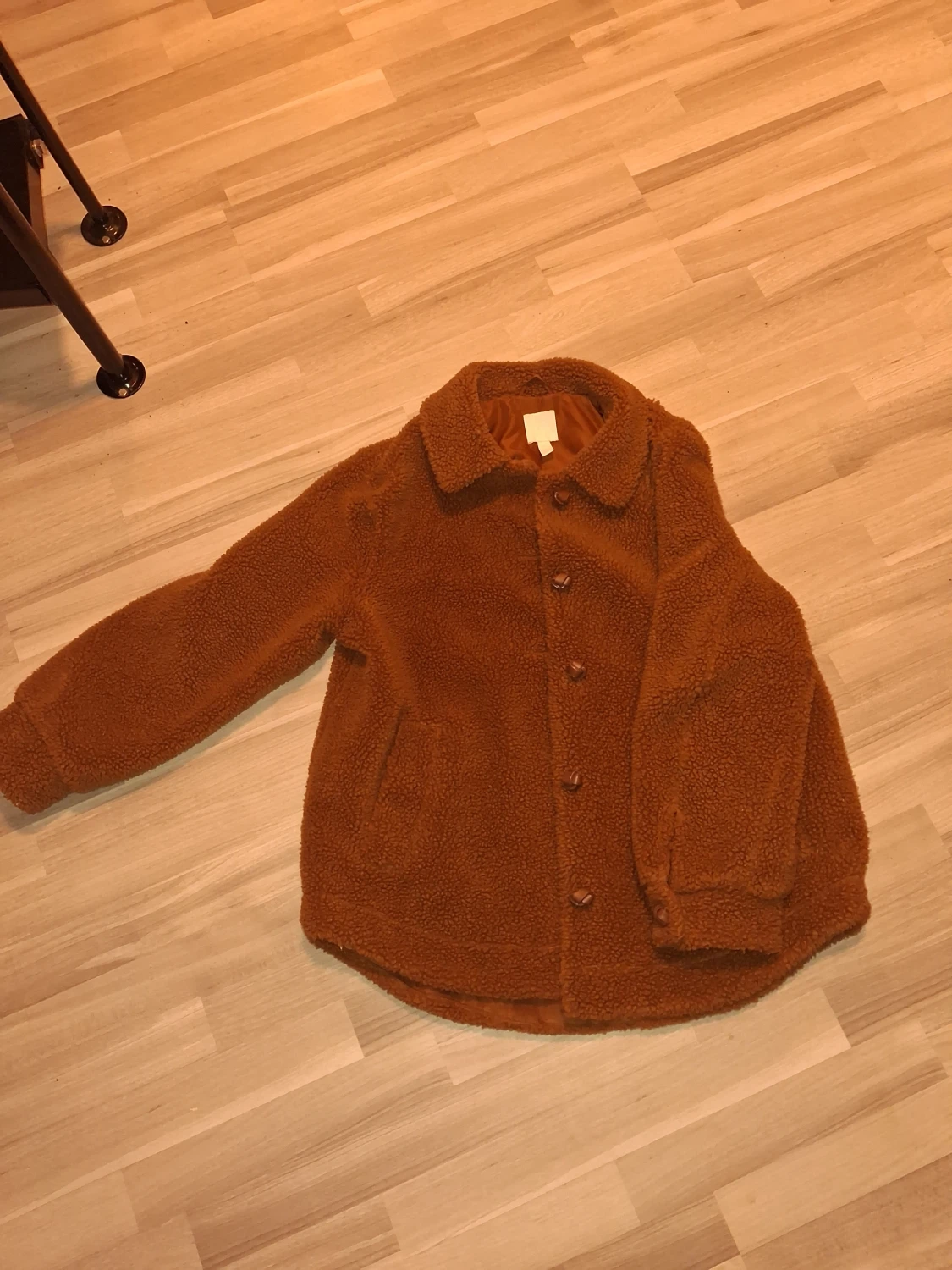 Brun teddyjacka från H&M 