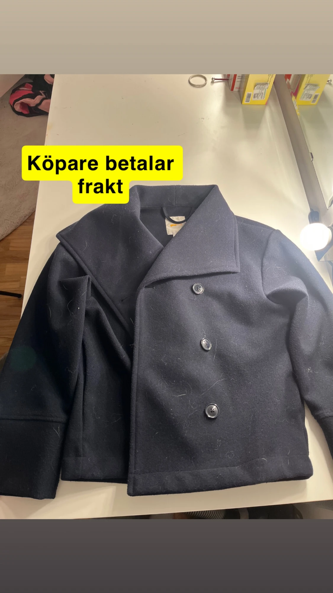 Mörkblå kappa från Gina Tricot - 3