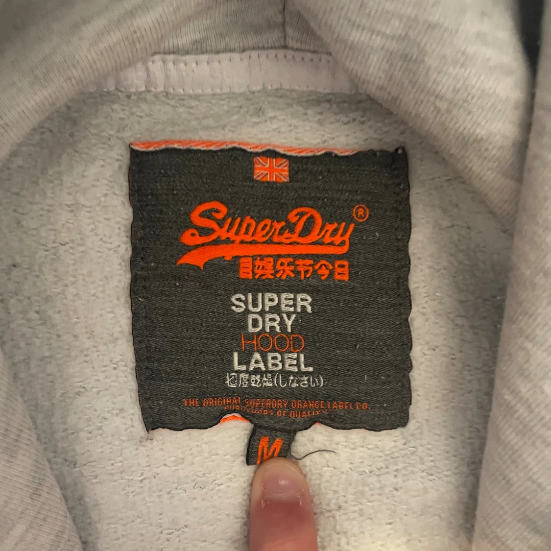 Ljusgrå Superdry hoodie  - 3