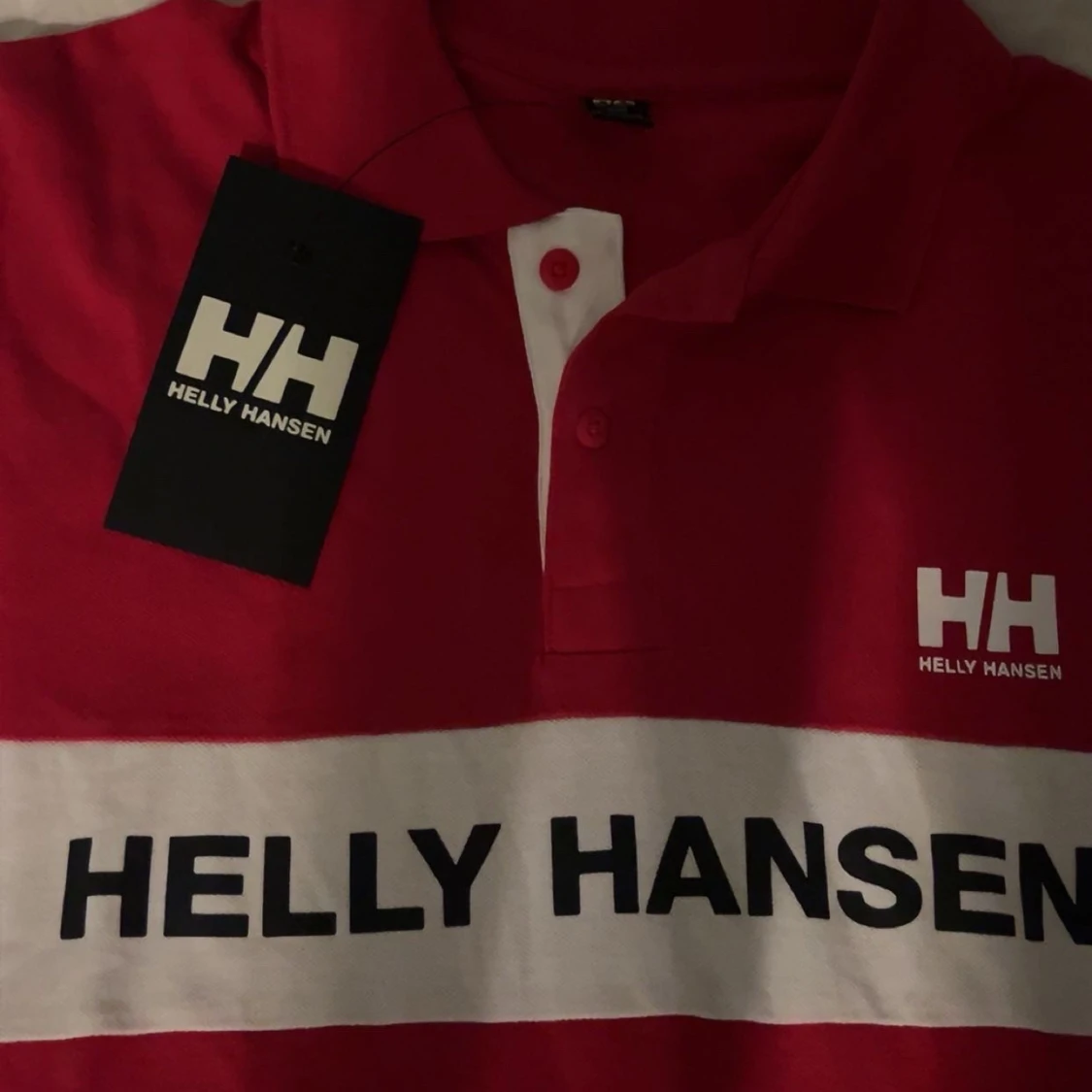 Röd och vit pikétröja Helly Hansen - 2