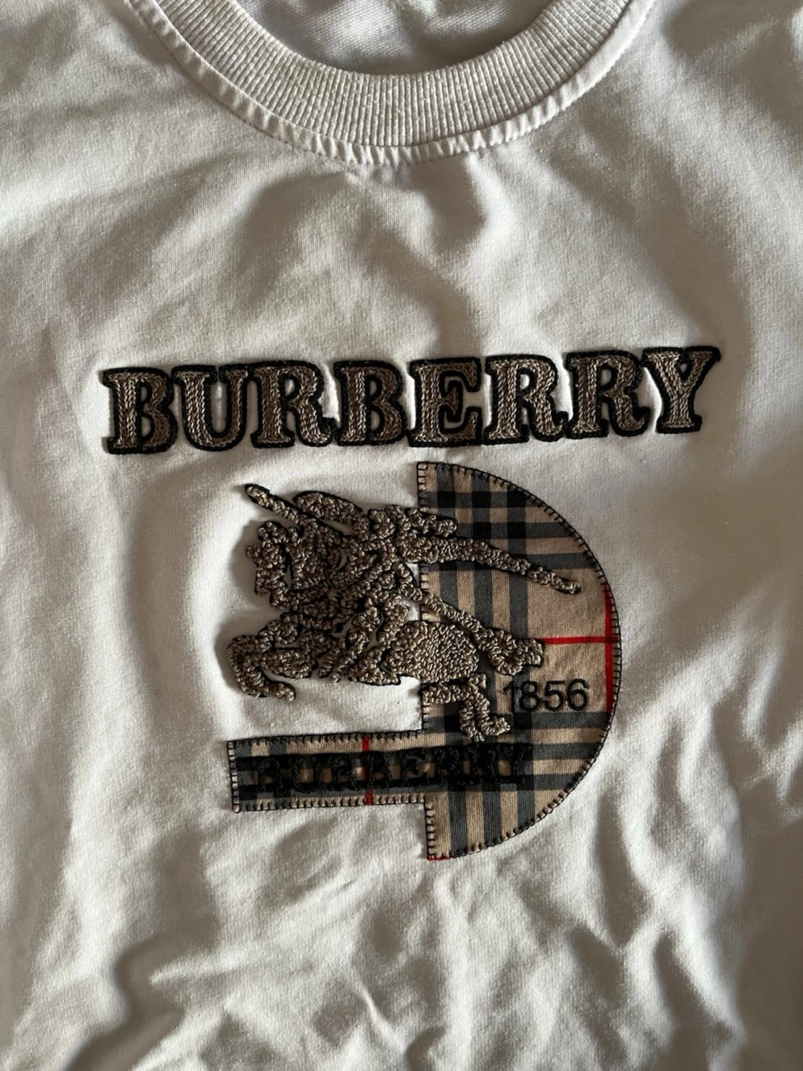 Vit Burberry sweatshirt med tryck - 1