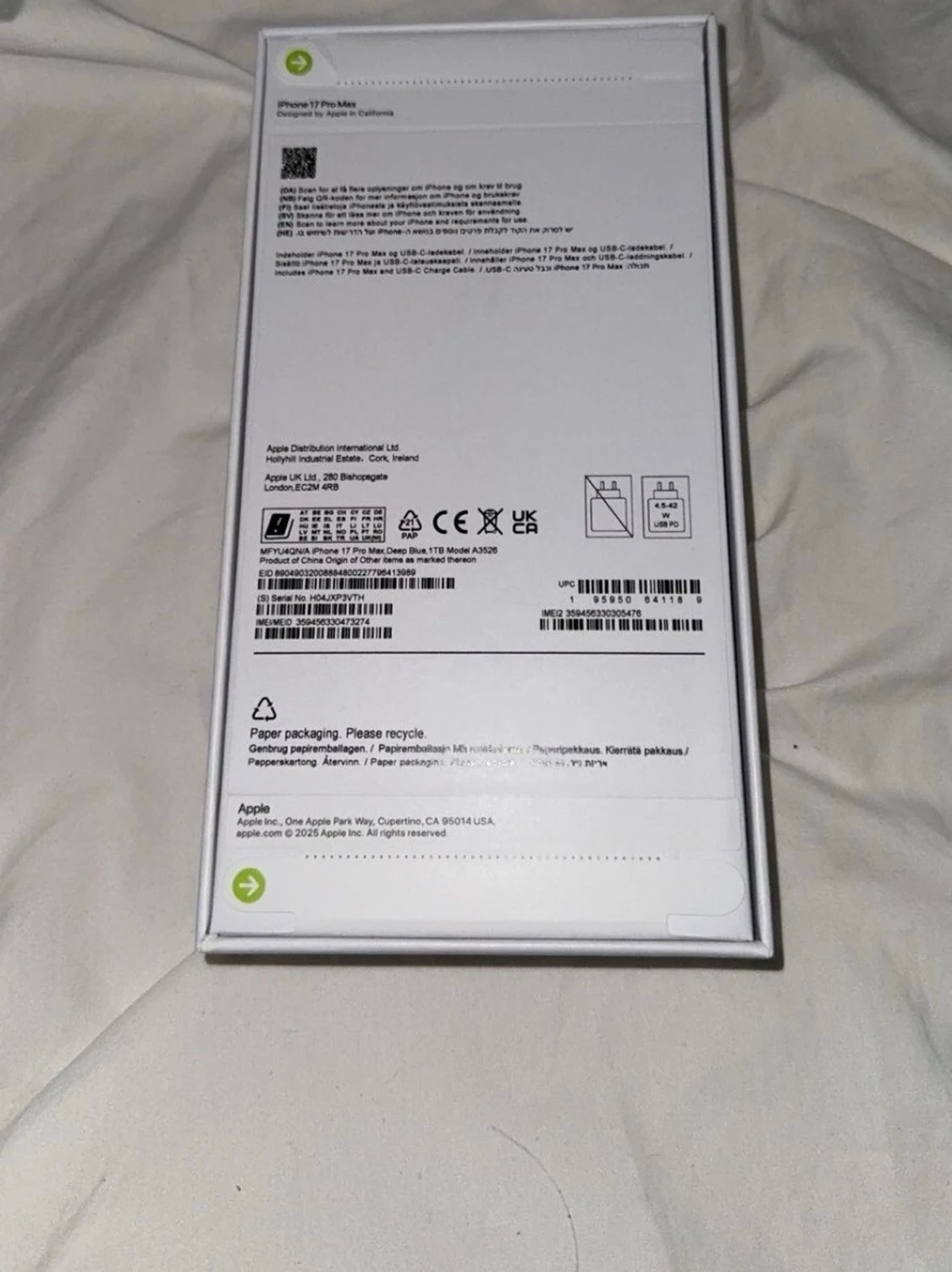 iPhone 17 Pro Max Blå 1tb - 1