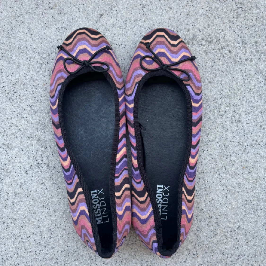 Missoni x Lindex ballerinaskor mönstrade