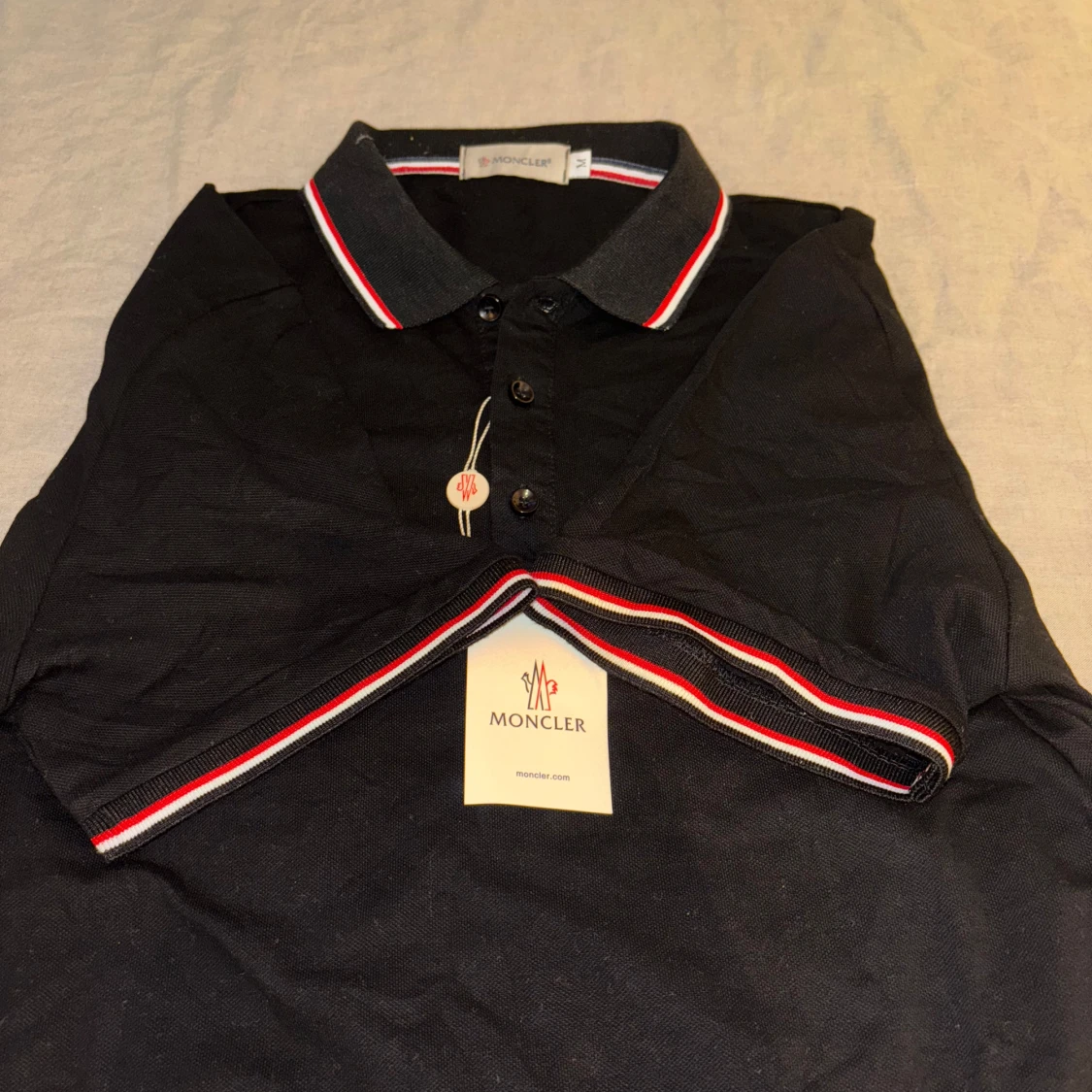 Svart pikétröja från Moncler M - 1