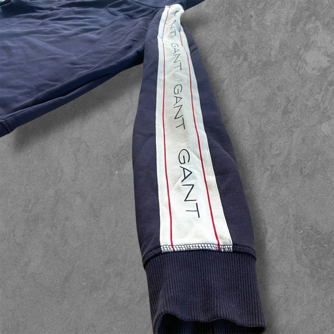 Marinblå Gant Hoodie, Small, Streetwear - 4