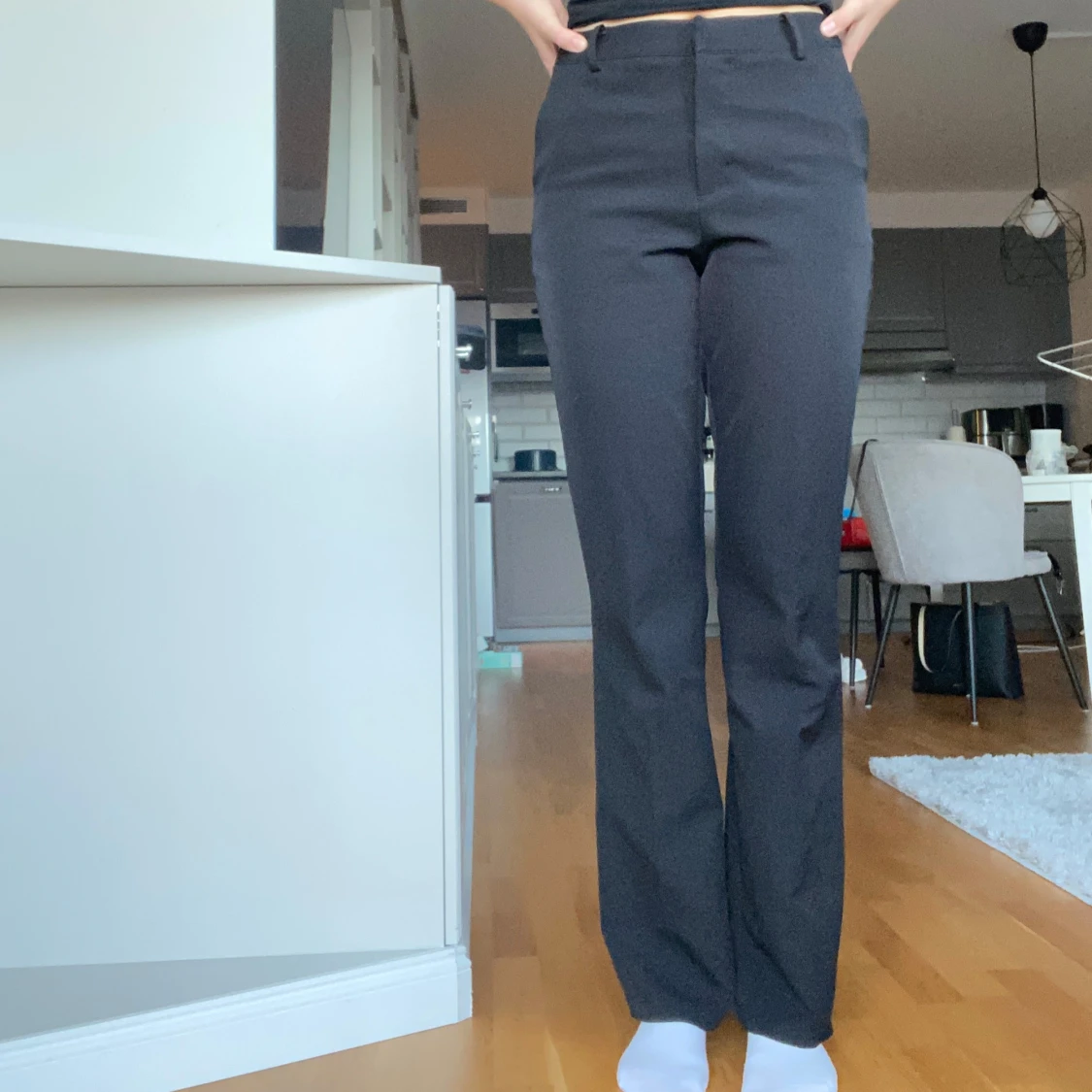 Svarta kostymbyxor med bootcut - 2