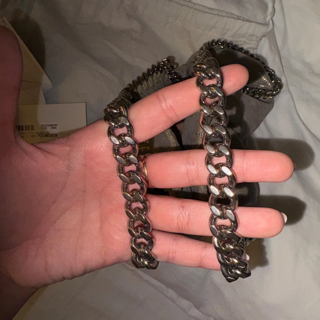 Grå axelväska Stella McCartney - 6