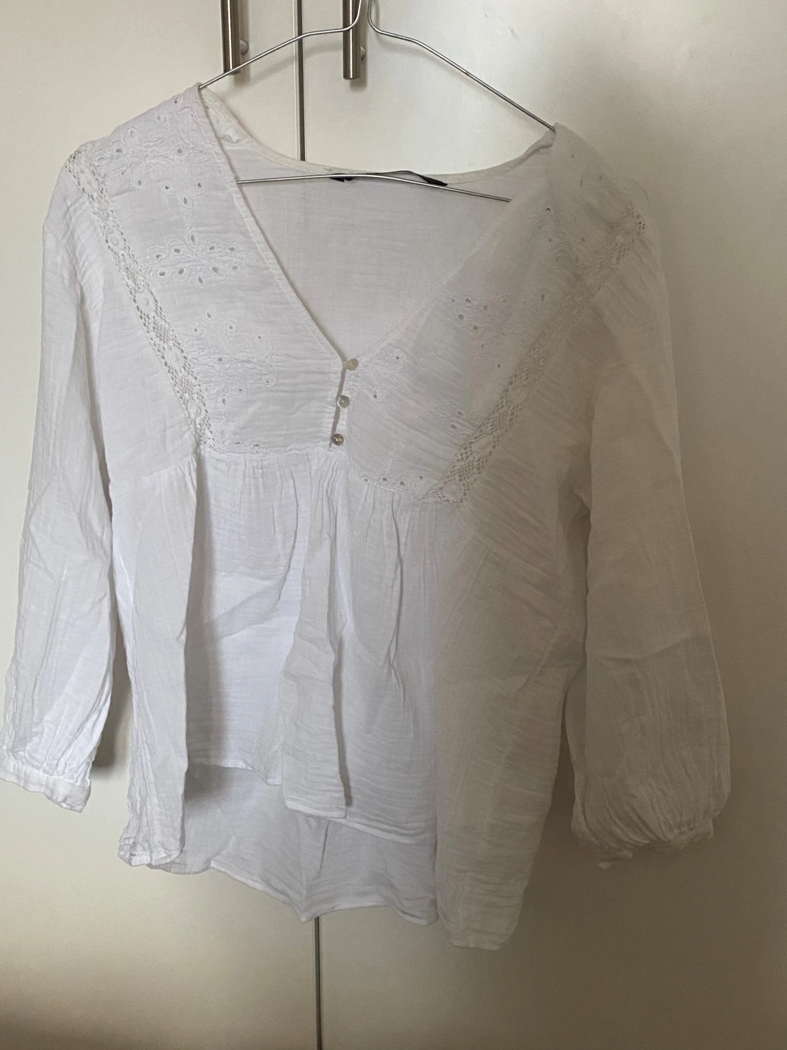 Vit blus från Zara XS