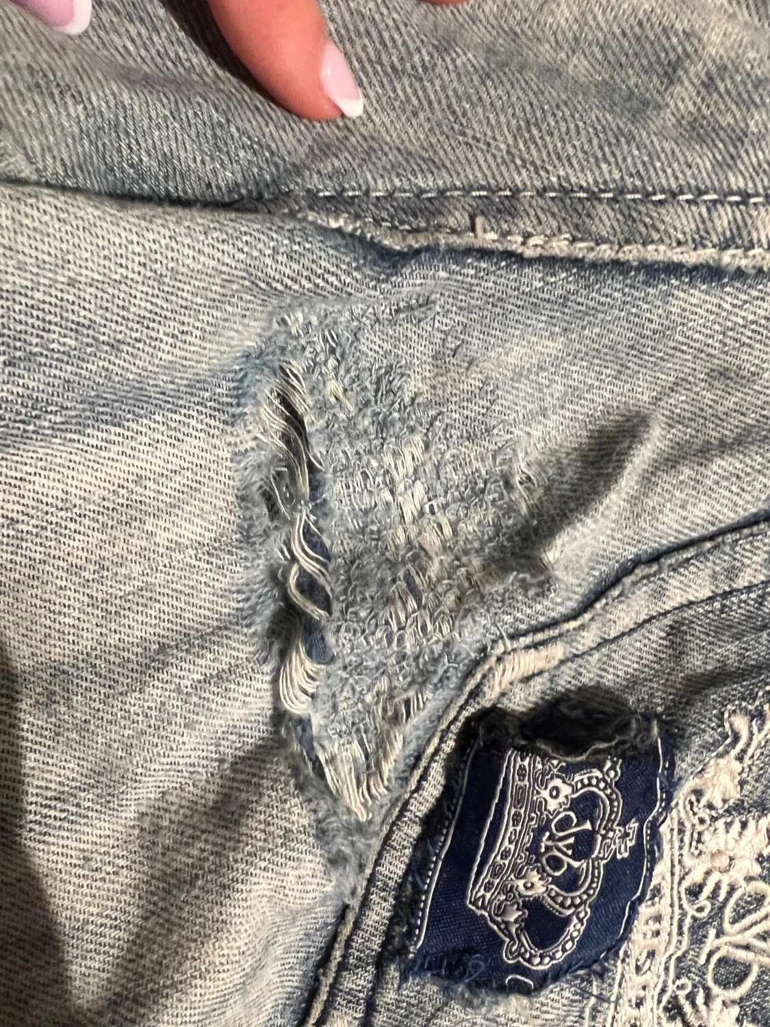 Wiktoria Beckham Lowwaist Jeans (slitna med hål!) - 6