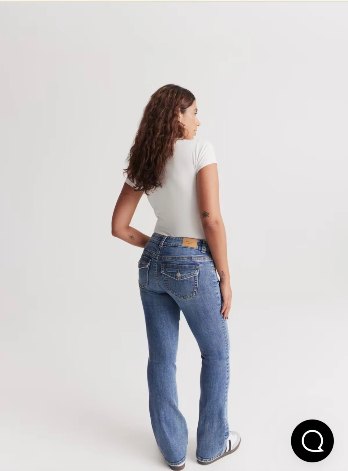 Gina Tricot bootcut jeans blå - 1