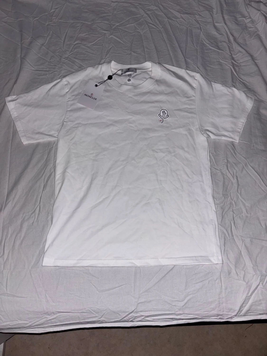 Vit Moncler t-shirt med logga - 1