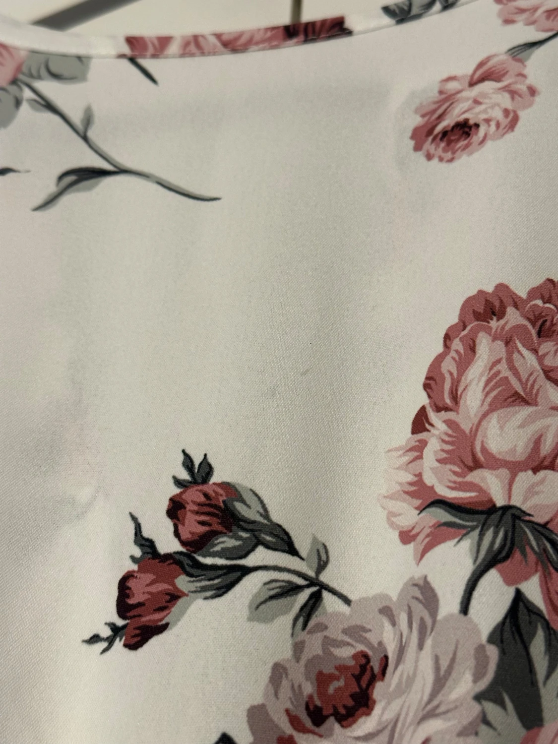 Vit blommig klänning, storlek M - 3