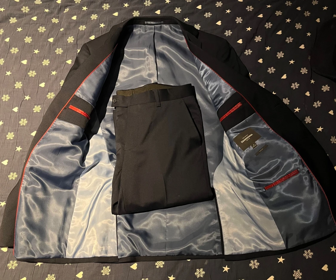 Marinblå kostym Dressmann  - 2