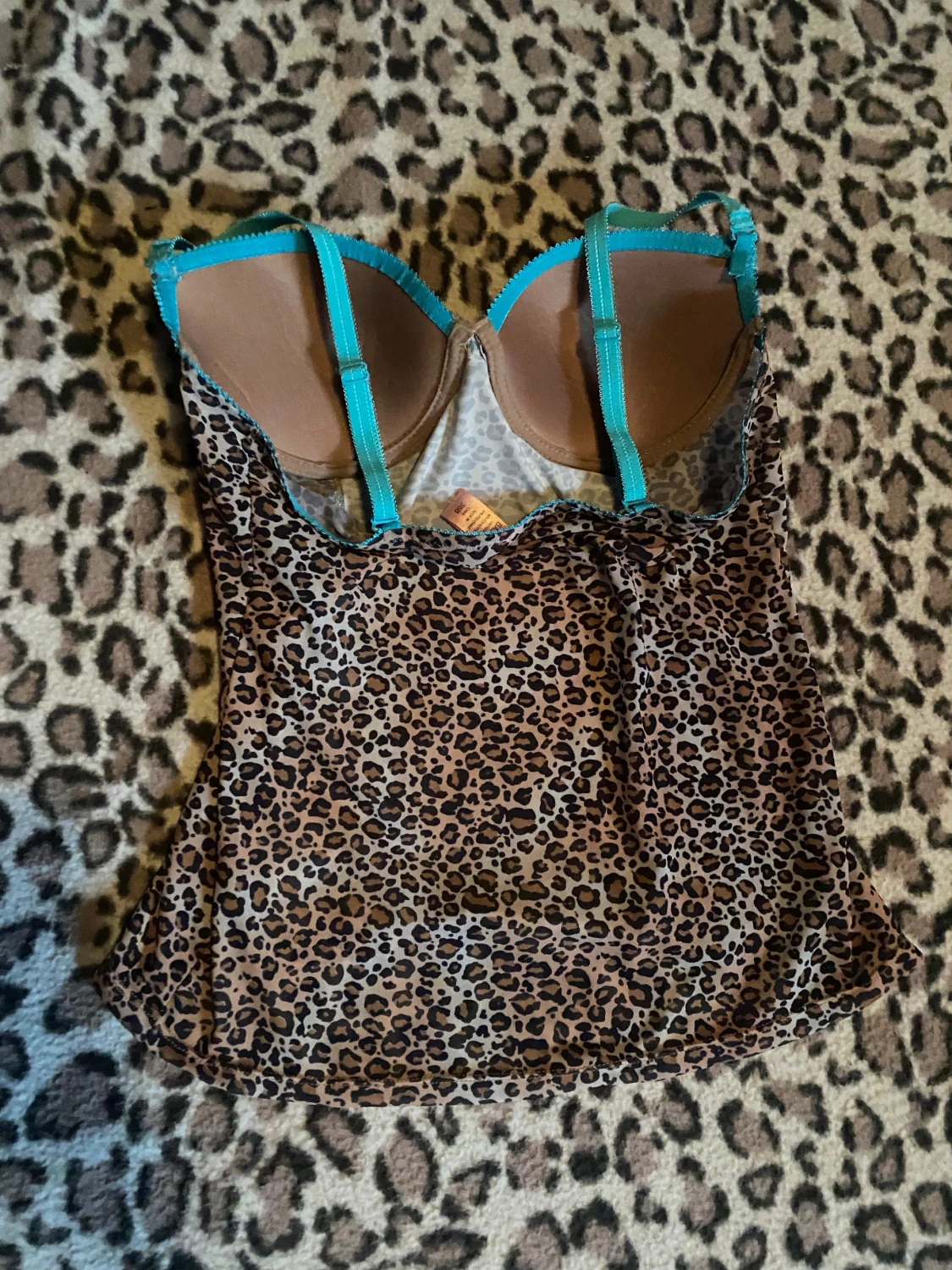 Leopardmönstrad korsettopp - 3